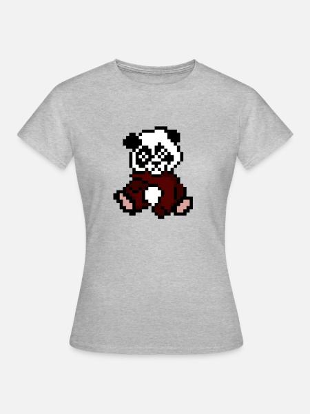 Natur Panda - Frauen T-Shirt - Grau meliert