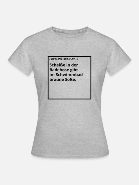 Scheiße in der Badehose - Frauen T-Shirt - Grau meliert