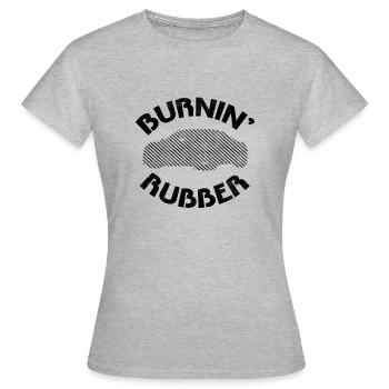 Burnin' Gummi - Frauen T-Shirt - Grau meliert - Vorne - AI Model Female 172 dark (172cm)