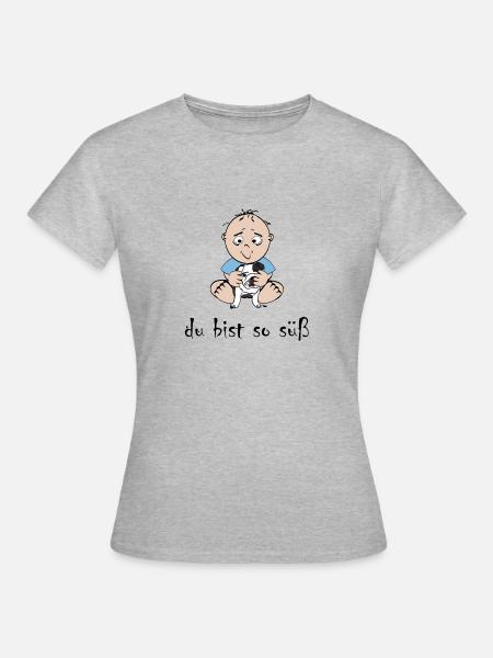 süßes Baby - Frauen T-Shirt - Grau meliert