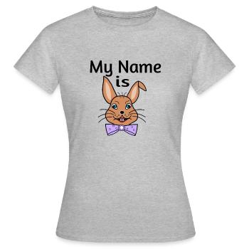 Mon nom est - T-shirt Femme - gris chiné - Devant - AI Model Female 172 dark (172cm)