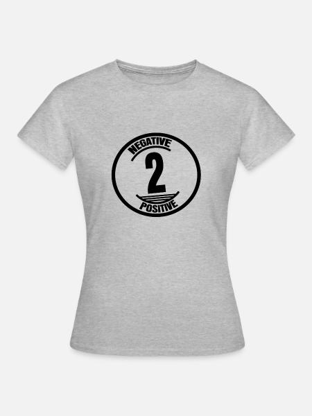 Negativ zu Positiv - Frauen T-Shirt - Grau meliert