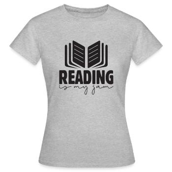 La lecture est ma confiture - T-shirt Femme - gris chiné - Devant - AI Model Female 172 dark (172cm)