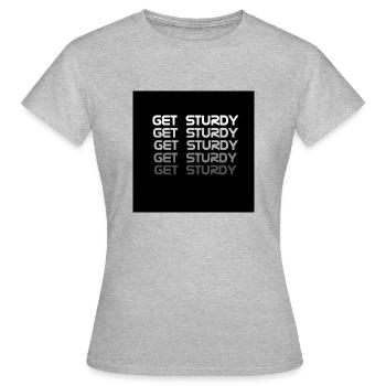 Get Sturdy Fade - Frauen T-Shirt - Grau meliert - Vorne - AI Model Female 172 dark (172cm)