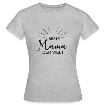 Beste Mama - Mutter - Muttertag - Geburtstag Mama - Frauen T-Shirt - Grau meliert - Vorne - AI Model Female 172 dark (172cm)