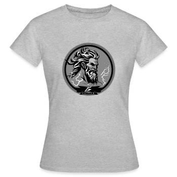 Zeus T-shirt - Frauen T-Shirt - Grau meliert - Vorne - AI Model Female 172 dark (172cm)