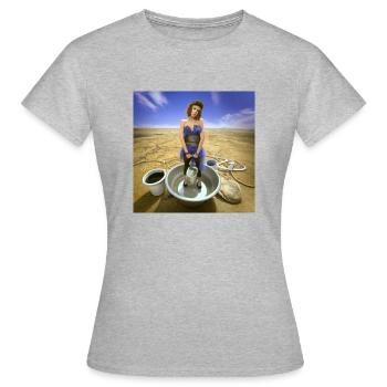 Die Zukunft - Frauen T-Shirt - Grau meliert - Vorne - AI Model Female 172 dark (172cm)