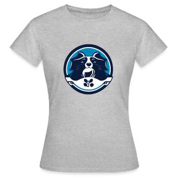 Rundes Hundeporträt - Frauen T-Shirt - Grau meliert - Vorne - AI Model Female 172 dark (172cm)