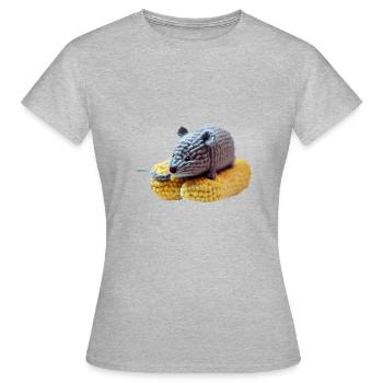 Maus auf Mais - Frauen T-Shirt - Grau meliert - Vorne - AI Model Female 172 dark (172cm)