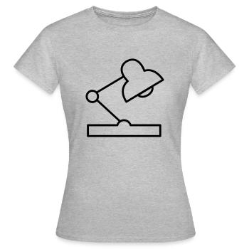 lampe de bureau - T-shirt Femme - gris chiné - Devant - AI Model Female 172 dark (172cm)