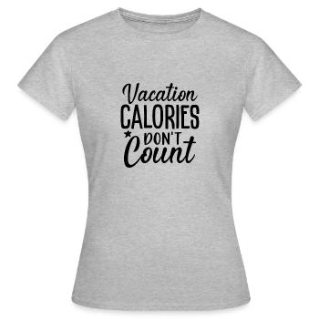 Les calories de vacances ne comptent pas - T-shirt Femme - gris chiné - Devant - AI Model Female 172 dark (172cm)