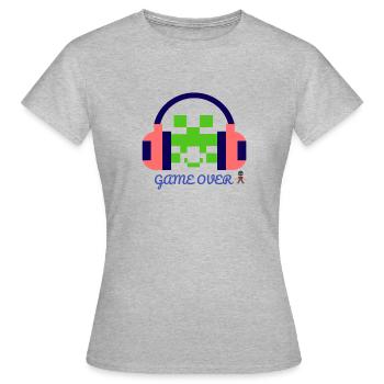 game over - T-shirt Femme - gris chiné - Devant - AI Model Female 172 dark (172cm)