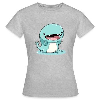 Okoi le monstre - T-shirt Femme - gris chiné - Devant - AI Model Female 172 dark (172cm)
