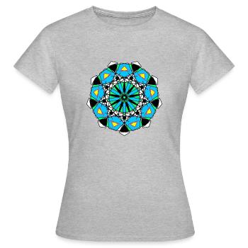 Modèle - T-shirt Femme - gris chiné - Devant - AI Model Female 172 dark (172cm)
