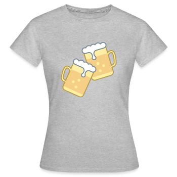 Tasse à bière - T-shirt Femme - gris chiné - Devant - AI Model Female 172 dark (172cm)