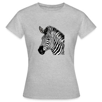Zebi the Zebra - Women's T-Shirt - heather grey - Front - AI Model Female 172 dark (172cm)