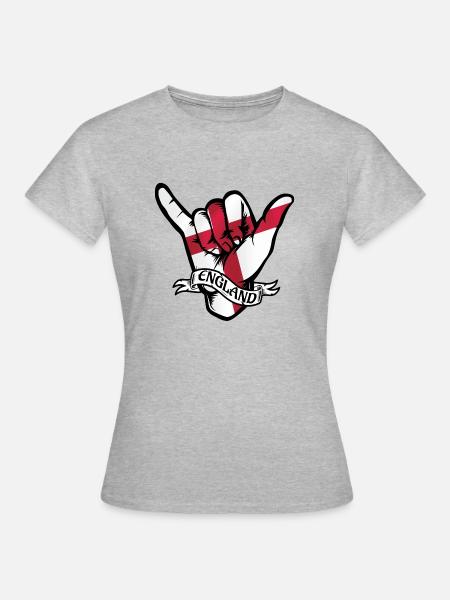England Shaka - Frauen T-Shirt - Grau meliert