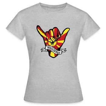 Macédoine Shaka - T-shirt Femme - gris chiné - Devant - AI Model Female 172 dark (172cm)