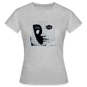 Ombre - T-shirt Femme - gris chiné - Devant - AI Model Female 172 dark (172cm)
