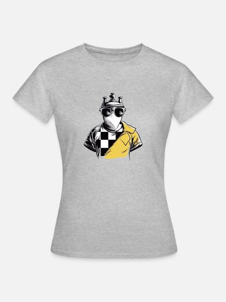 Der Narr - Frauen T-Shirt - Grau meliert