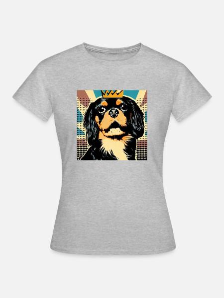 König Charles Spaniel - Frauen T-Shirt - Grau meliert
