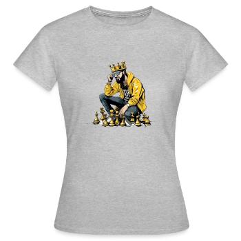 Max the king of chess - Women's T-Shirt - heather grey - Front - AI Model Female 172 dark (172cm)