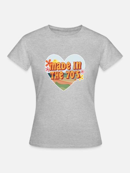 Made in the 70s - Frauen T-Shirt - Grau meliert