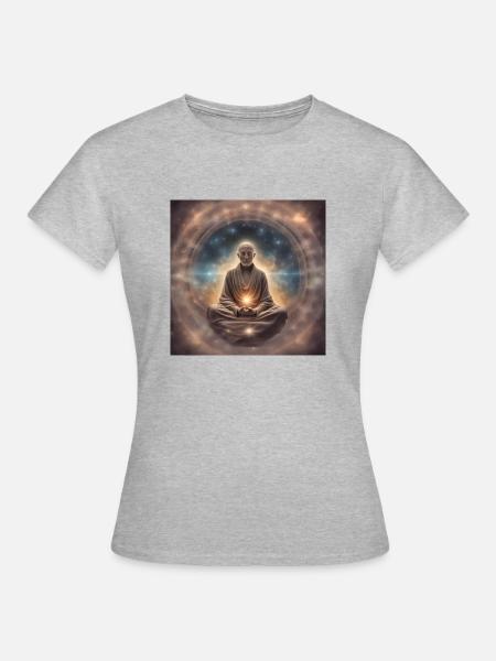 Chakra Meditation Astral - Frauen T-Shirt - Grau meliert