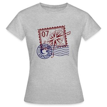 Antalya - Frauen T-Shirt - Grau meliert - Vorne - AI Model Female 172 dark (172cm)