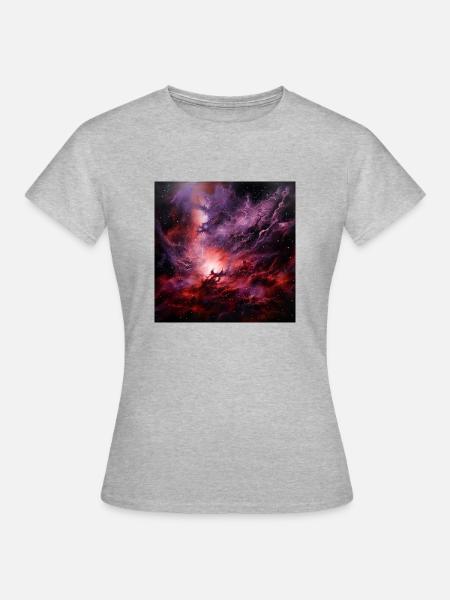 Galaxy Dust - Frauen T-Shirt - Grau meliert