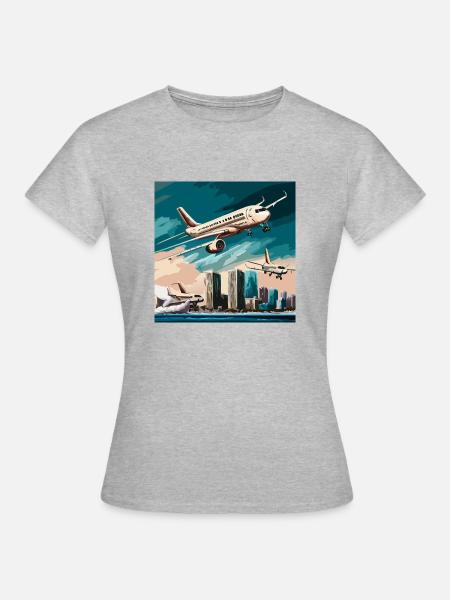 Miami Takeof (Miami Collection) - Frauen T-Shirt - Grau meliert