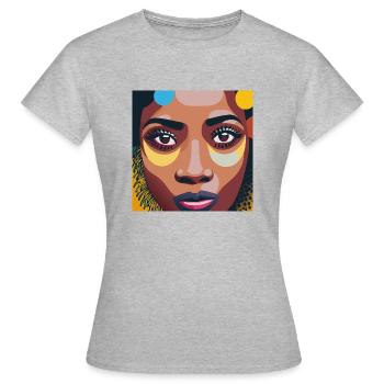 Women / feminin / Art - Frauen T-Shirt - Grau meliert - Vorne - AI Model Female 172 dark (172cm)