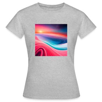 ai generated abstract scenery - Women's T-Shirt - heather grey - Front - AI Model Female 172 dark (172cm)