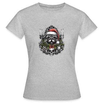 Gothic Pug - Women's T-Shirt - heather grey - Front - AI Model Female 172 dark (172cm)