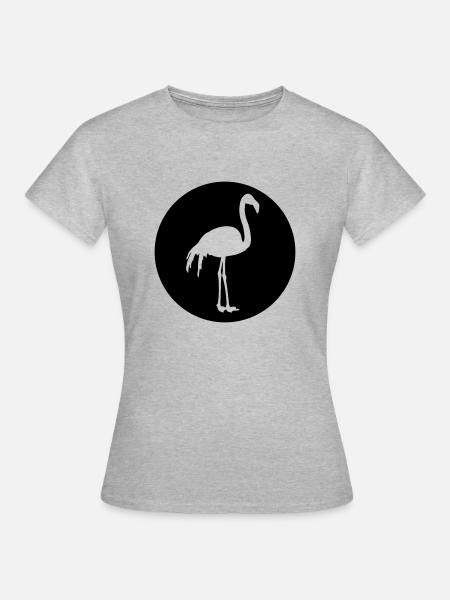 flamingo design - Frauen T-Shirt - Grau meliert