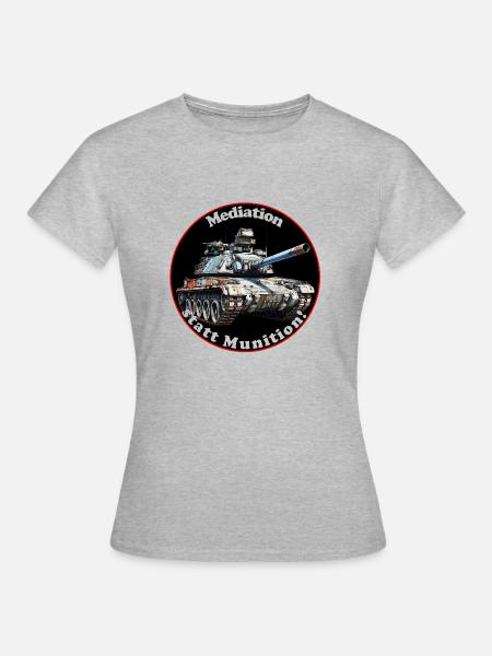 Mediation statt Munition - Frauen T-Shirt - Grau meliert