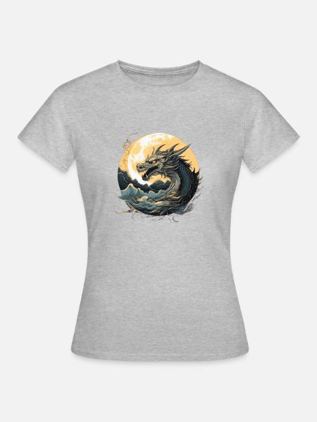 Aufstieg des Drachen - Frauen T-Shirt - Grau meliert