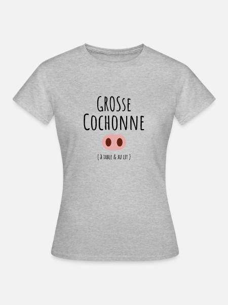 Groß - Frauen T-Shirt - Grau meliert