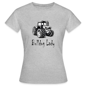 Bulldog Lady - Frauen T-Shirt - Grau meliert - Vorne - AI Model Female 172 dark (172cm)