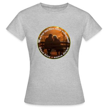 Upstairs Dementia and Downstairs Incontinence - Women's T-Shirt - heather grey - Front - AI Model Female 172 dark (172cm)
