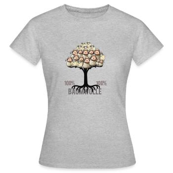 hundert Prozent Baumwolle - Frauen T-Shirt - Grau meliert - Vorne - AI Model Female 172 dark (172cm)