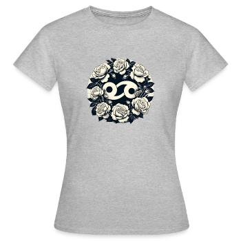 Krebs Tierkreiszeichen Symbol - Frauen T-Shirt - Grau meliert - Vorne - AI Model Female 172 dark (172cm)
