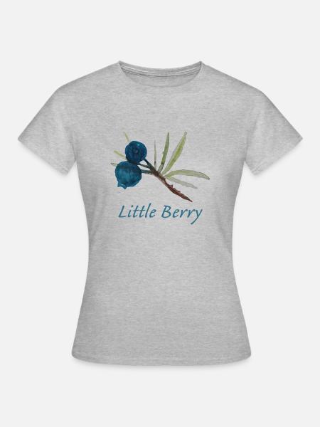 Blaubeeren Ranke - Frauen T-Shirt - Grau meliert