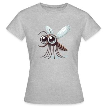 Moustique - T-shirt Femme - gris chiné - Devant - AI Model Female 172 dark (172cm)