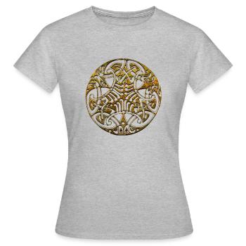Cercles celtiques, coins, échantillons, symboles gothiques - T-shirt Femme - gris chiné - Devant - AI Model Female 172 dark (172cm)