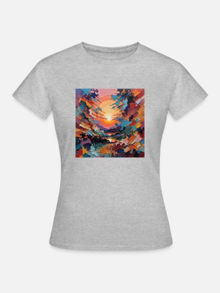 Sunrise - Frauen T-Shirt - Grau meliert