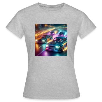 Fast furious super cars night road power - Women's T-Shirt - heather grey - Front - AI Model Female 172 dark (172cm)