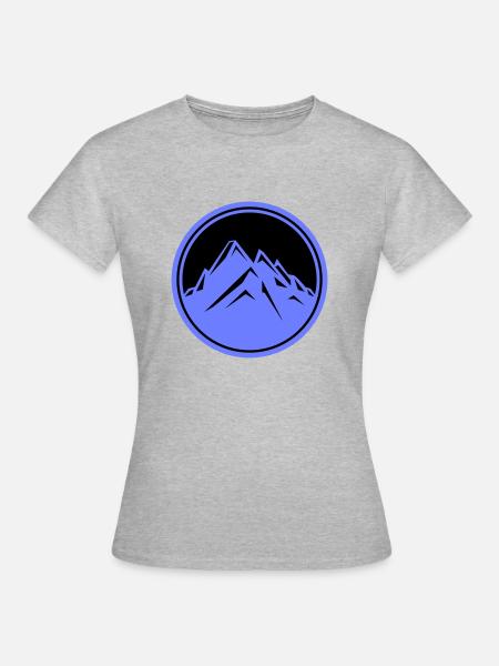 berge - Frauen T-Shirt - Grau meliert