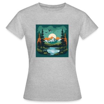 Adventure Nature: The T-shirt for real explorers - Women's T-Shirt - heather grey - Front - AI Model Female 172 dark (172cm)