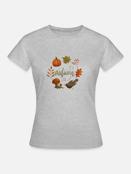 Herbst - Frauen T-Shirt - Grau meliert